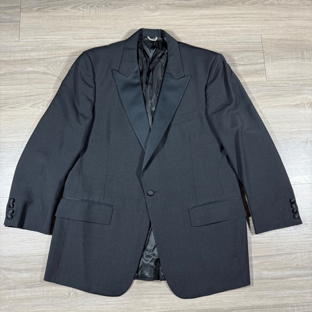 Vintage‎ Christian Dior Monsieur Tuxedo Jacket Black Peak Lapel Formal Dinner